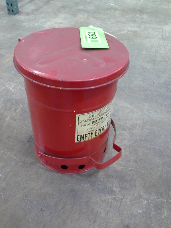 Rags container, oily waste can