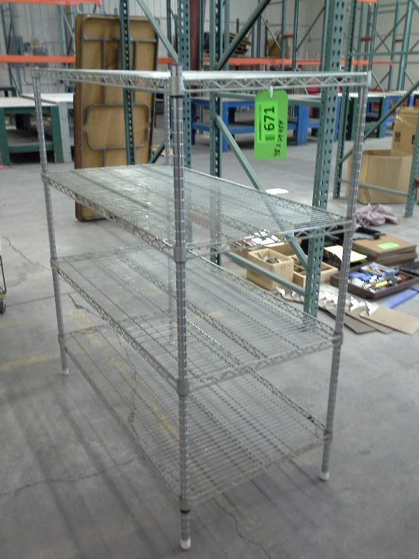 Wire Cart with 4 Shelves, NSF