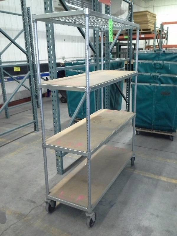 Wire cart with four shelves, NSF