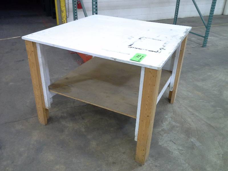 Tall wooden table
