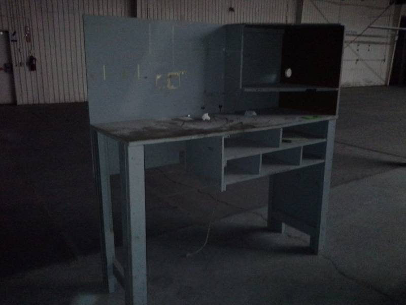 Shipping and receiving desk, wooden