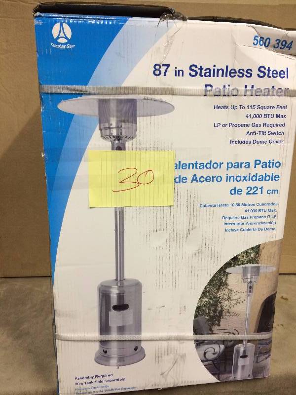 87 in Stainless Steel Patio Heater New