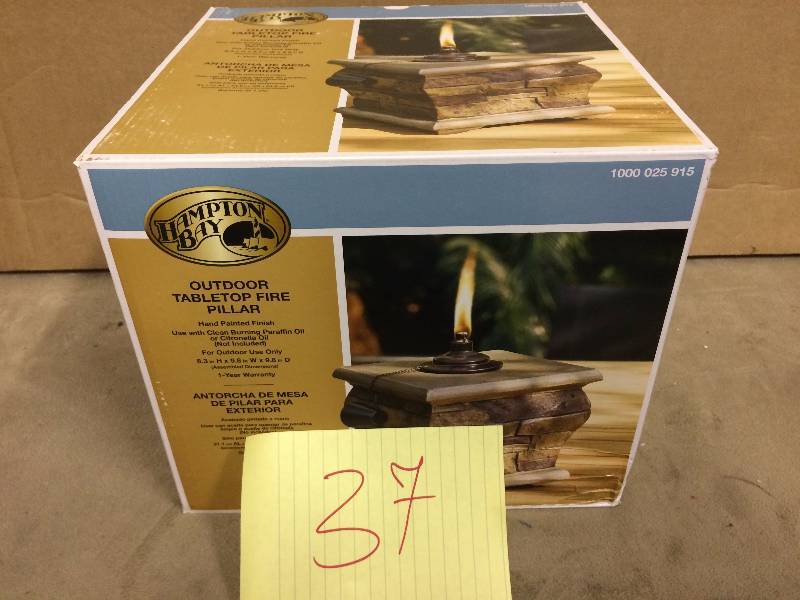 Hampton Bay Outdoor Tabletop Fire Pillar New