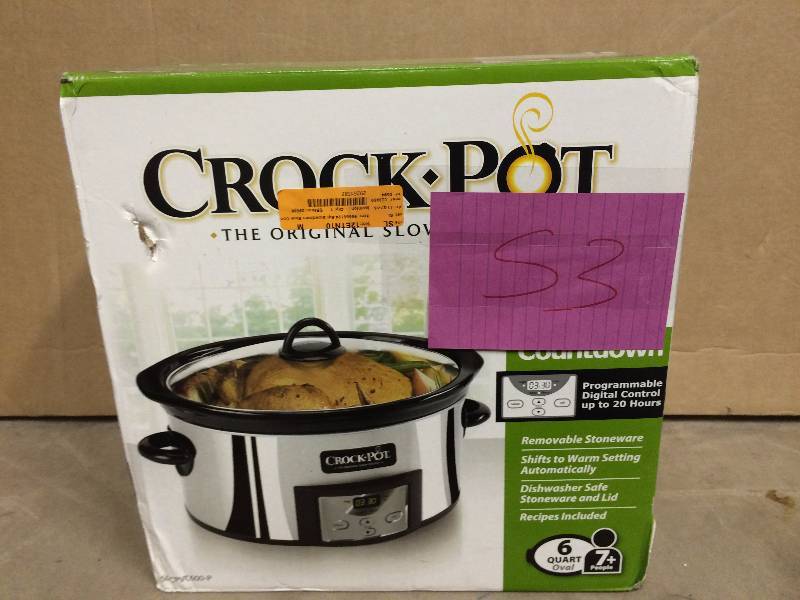 Crock Pot Stainless Steel 6 Quart like new