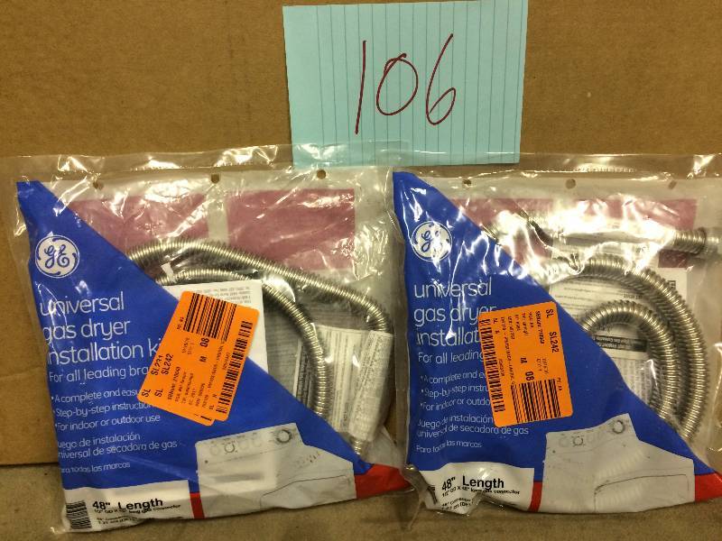 Lot of 2 Universal Gas Dryer Installation Kits