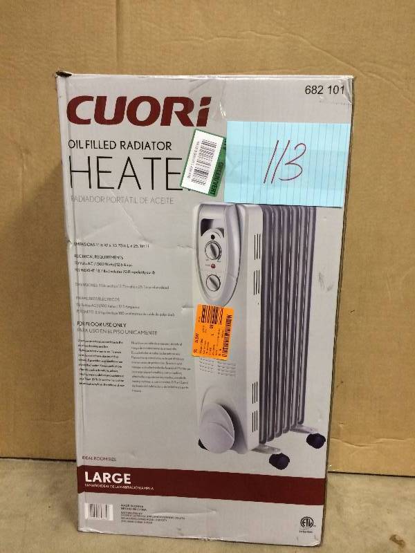 Cuori Oil Filled RadiatorHeater Tested Works well