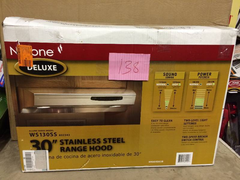 Nutone Deluxe 30 Range Hood Stainless Steel