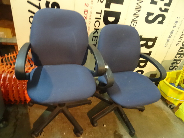2 Matching Office Chairs on Wheels