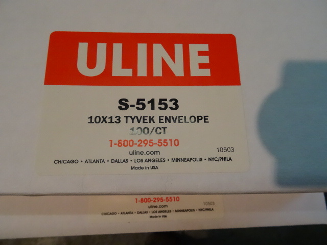 Uline 5-5153 10 X 13 Tyvek Envelope
