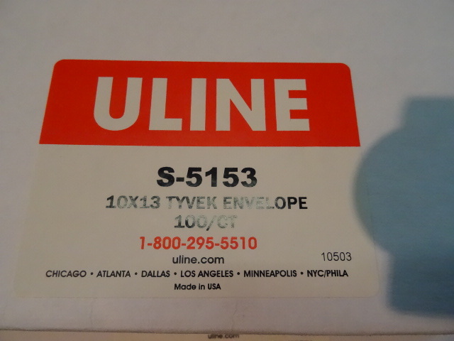 Uline 5-5153 10 X 13 Tyvek Envelope