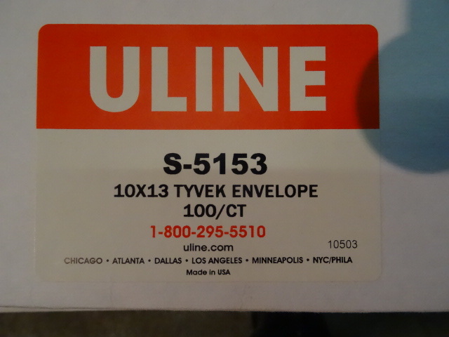 Uline 5-5153 10 X 13 Tyvek Envelope