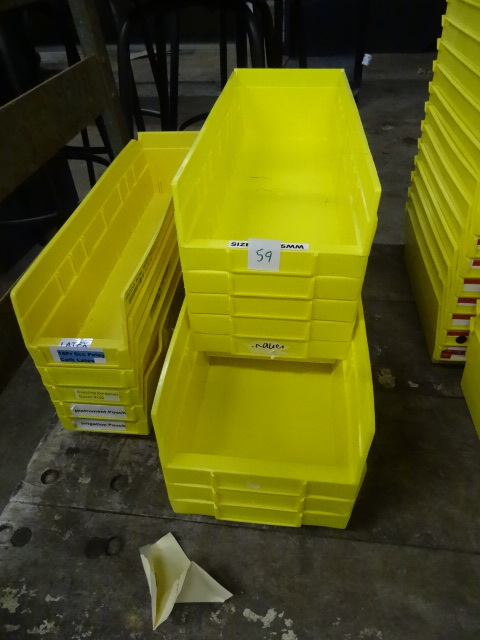 3 Different Size Hardware Bins Qty 13