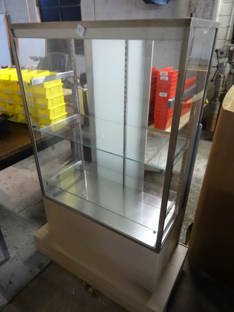 Glass Display Case Rear Sliding Doors