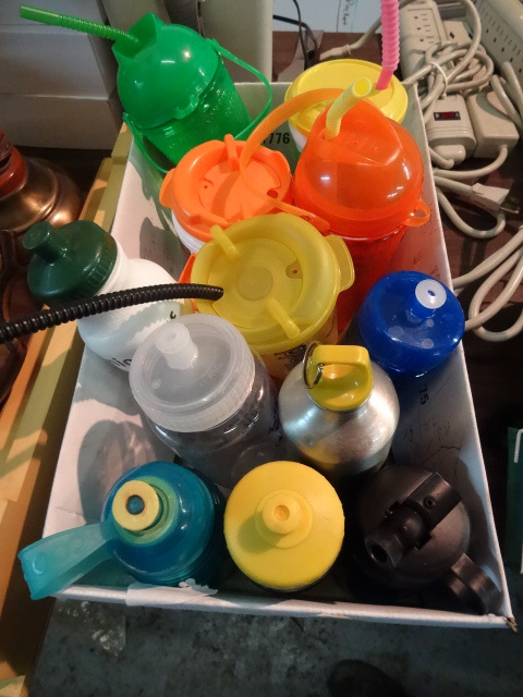 Box of Misc Water Bottles