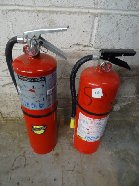 2 Fire Extinguishers Need Recharging