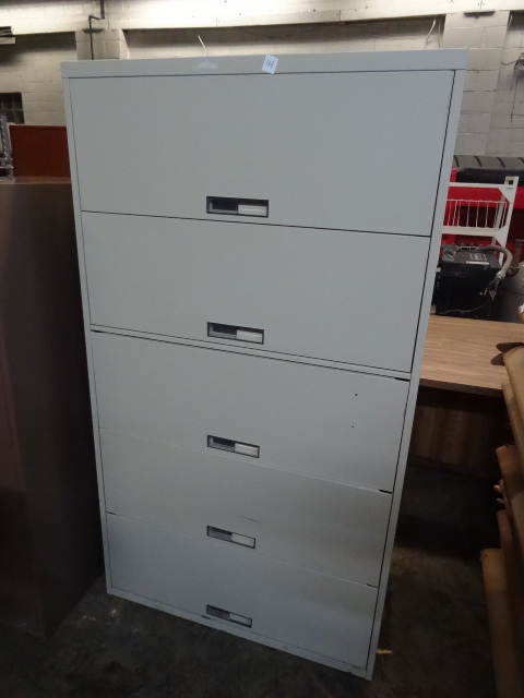 36 Metal 5 Drawer Lateral File