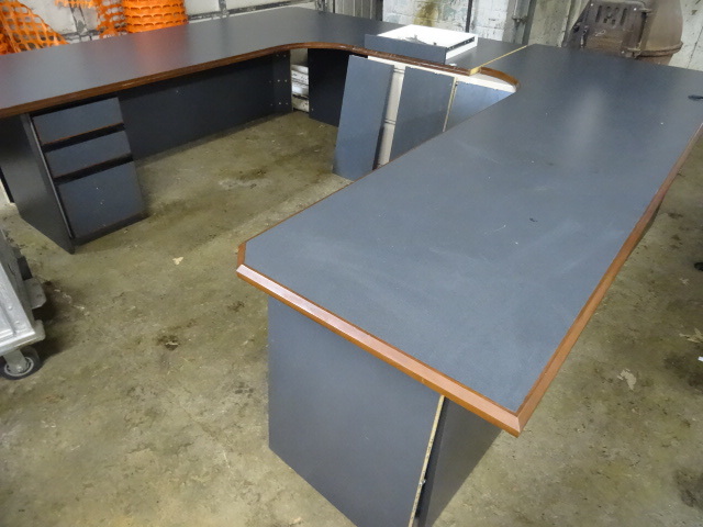 Large U Shaped Office Desk 3 Piece