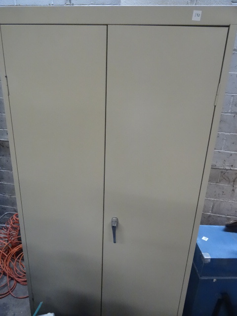 Metal 2 Door Cabinet, 3 Shelves