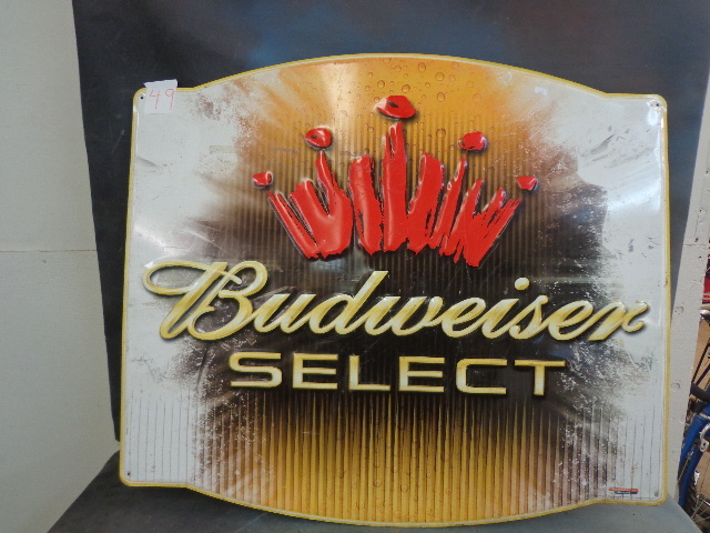 lot 49 image: Metal Budweiser Select Sign