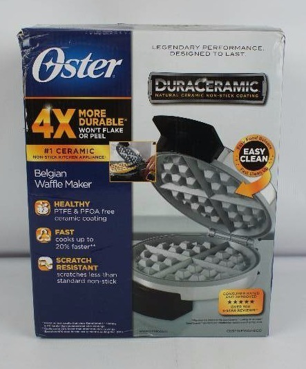 lot 20 image: Oster CKSTWF1502-ECO DuraCeramic Belgian Waffle Maker