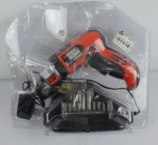 lot 44 image: Black & Decker 4-Volt Lithium-Ion SmartSelect Screwdriver with Magnetic Screw Holder
