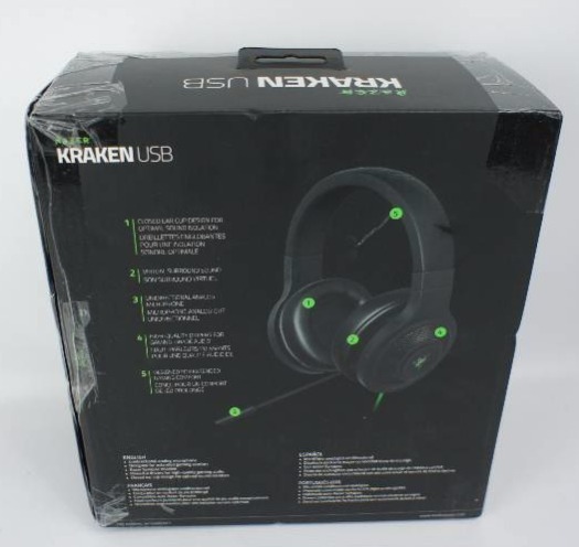 lot 59 image: Razer Kraken USB Over Ear PC and Music Headset - Black