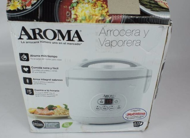 lot 81 image: Aroma 12-Cup Digital Rice Cooker and Food Steamer