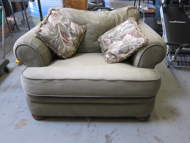 Oversized Stuffed Green Chair