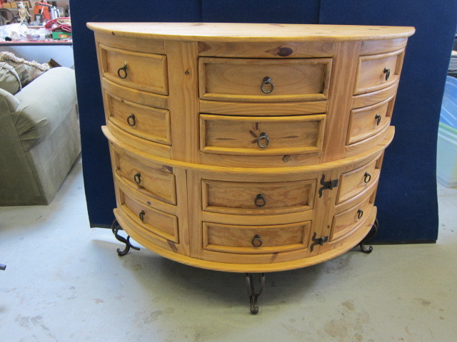 Half Round Wooden Dresser