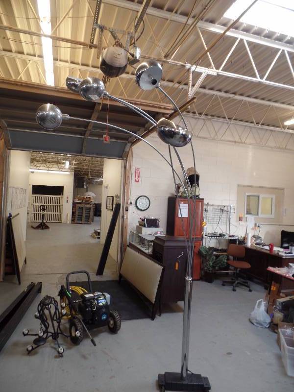 Chromed Five Lamp Floor Lamp