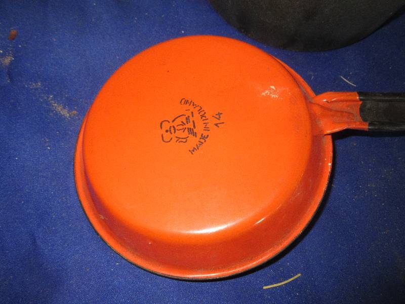 Vintage cookware pot is iron