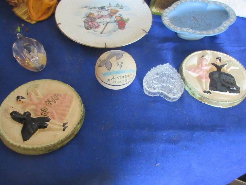 Vintage glass and chalkware