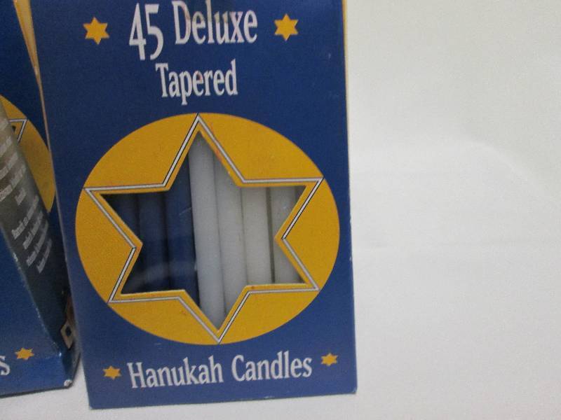 Lot of 4 pkg Hanukah tapered candle...