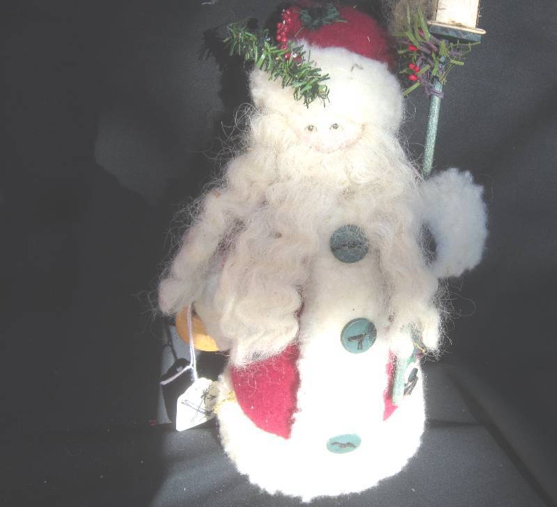 New Cloth Santa with Birdhouse