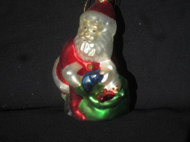 New Christmas Ornaments - Blown Glass Santa