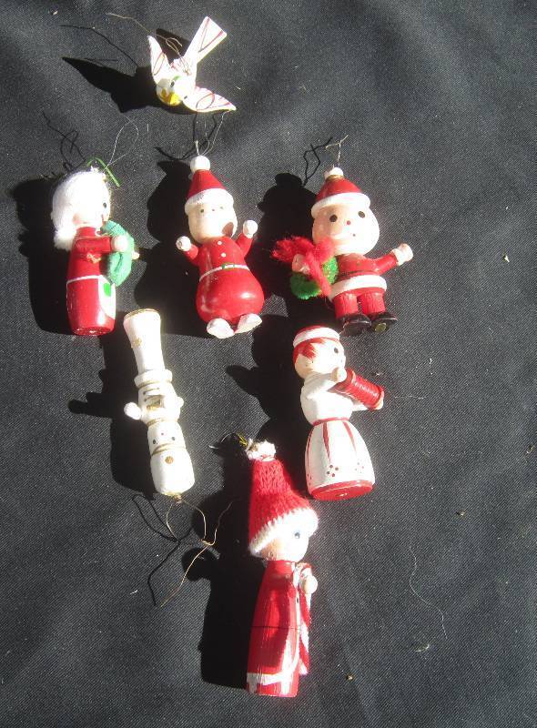 Vintage Christmas Ornaments Wood