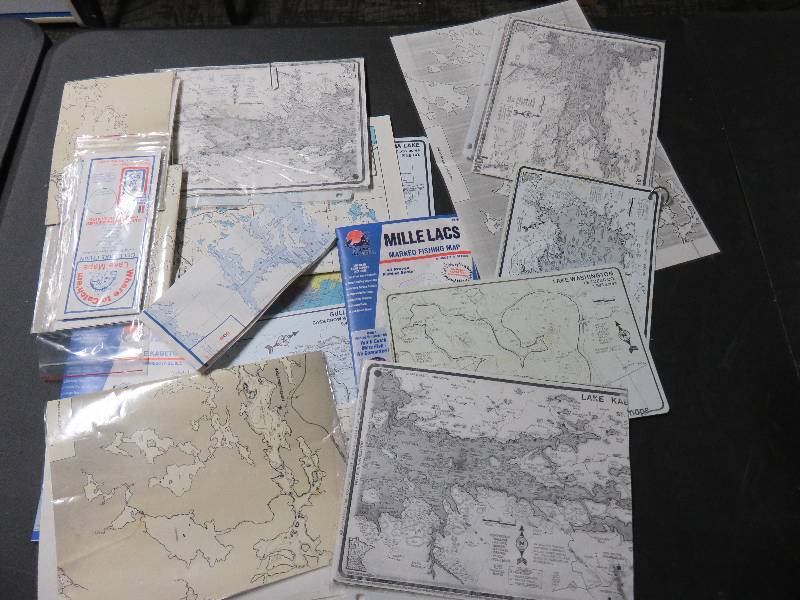 lot 99 image: Large Lot of Lake Maps