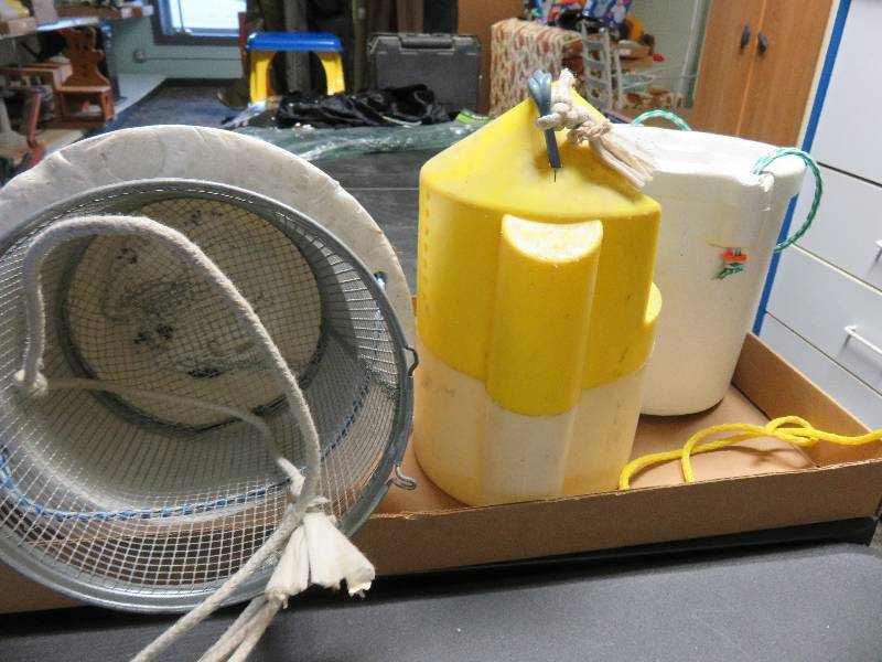 lot 102 image: Lot of Minnow Buckets with Strainer