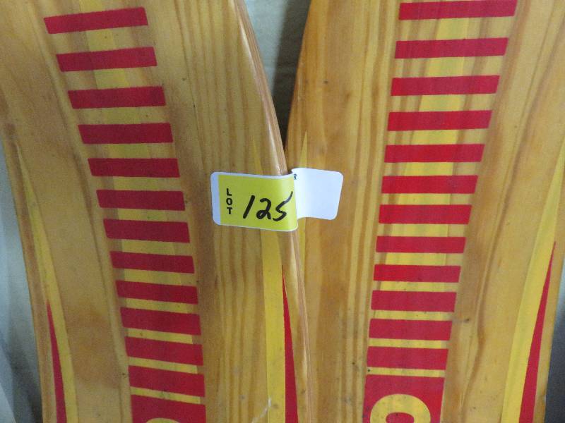 lot 125 image: Vintage Wood Cutn Jump Water Skis