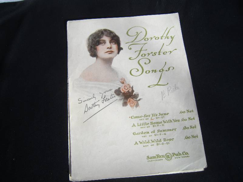 lot 718-COPY image: Sheet Music Dorothy Forester Songs.