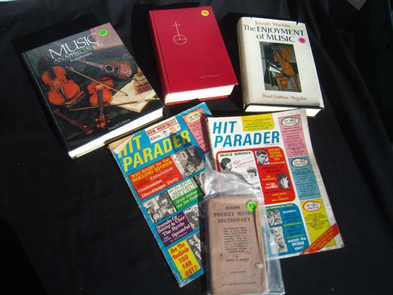 lot 726-COPY image: Lot of Music Books and Vintage Hit Parader Magazines
