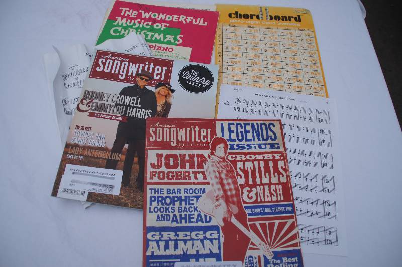 lot 750-COPY image: Lot of Music Books and Songwriter Magazines