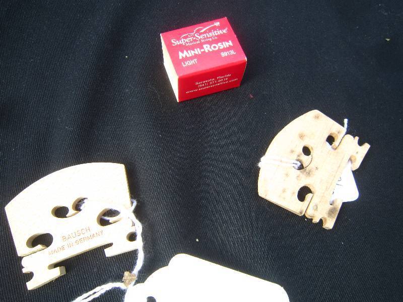 lot 817-COPY image: Violin Bridges & Rosin