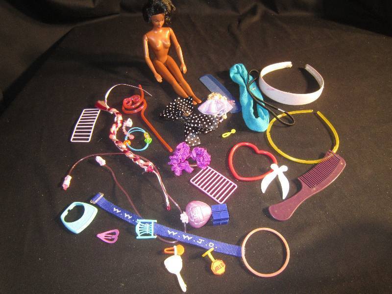 LOT - Barbie Pieces, Doll, Headbands, ETC
