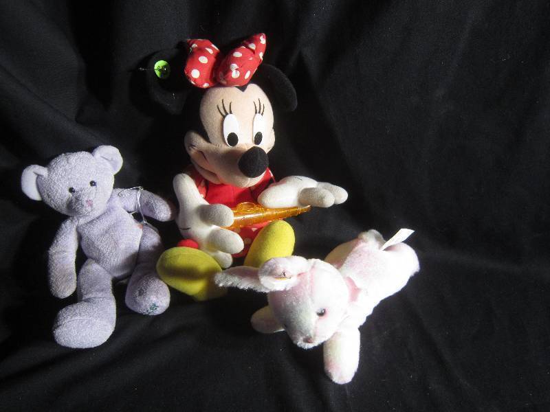 Stuffed Animals - Minnie Mouse, Bear & Bunny