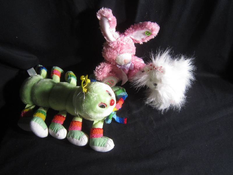 Stuffed Animals - Bunny, Webkins Dog, Very Collectible Green Catapillar Lots-A-Lots-Leggggggs