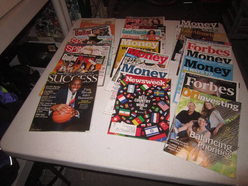lot 839 image: Lot of Mag. - Success, Money, Guitar Player, Forbes, Lake Minnetonka, Spin, Newsweek, ETC