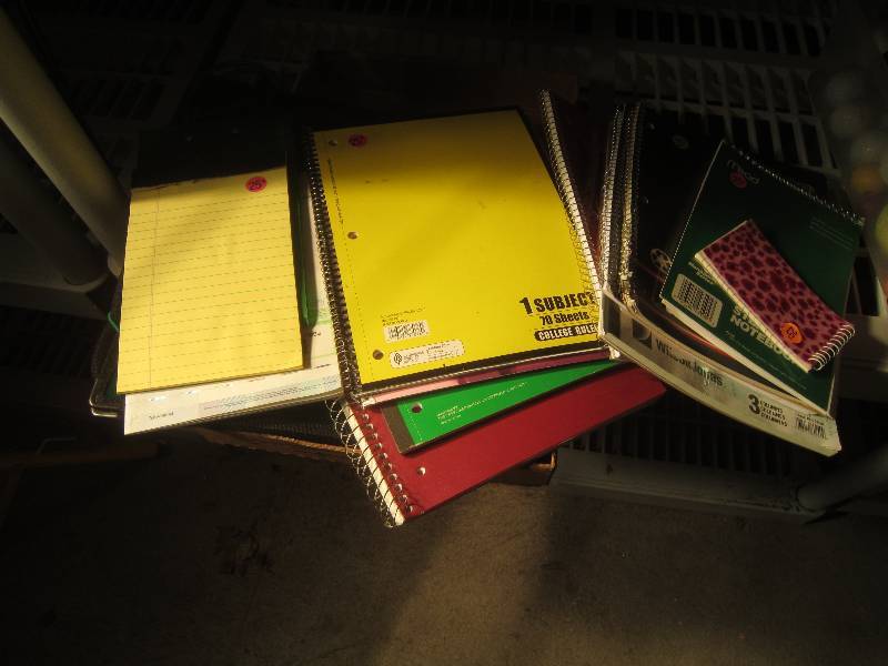 lot 851 image: Box Lot of Office Supplies - Notebooks and Lined Paper