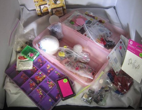 lot 854 image: Crafts - Beads, Ballons, Stamps, Die Cuts, Totes Included, ETC