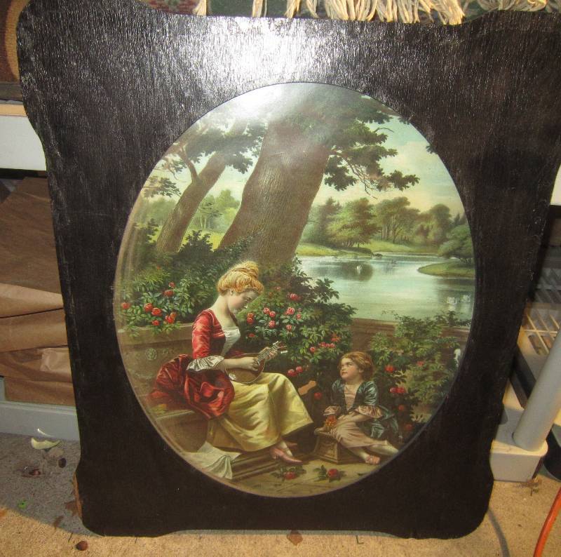 lot 881 image: Victorian Picture 25x x 21 very unsual
